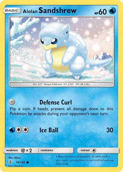 Image for Alolan Sandshrew (SM - Guardians Rising) (19/145) - Pokemon