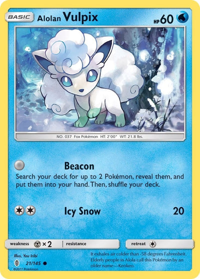 Image for Alolan Vulpix (SM - Guardians Rising) (21/145) - Pokemon