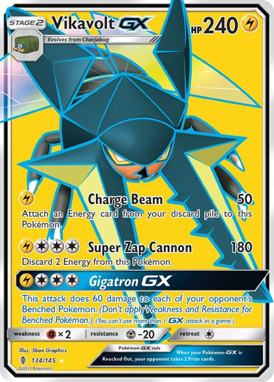 Image for Vikavolt GX (Full Art) (SM - Guardians Rising) (134/145) - Pokemon