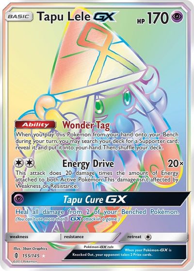 Image for Tapu Lele GX (Secret) (SM - Guardians Rising) (155/145) - Pokemon