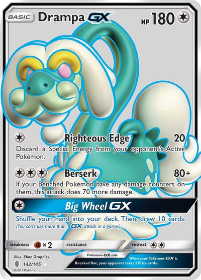 Image for Drampa GX (Full Art) (SM - Guardians Rising) (142/145) - Pokemon