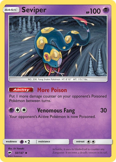 Image for Seviper (SM - Burning Shadows) (50/147) - Pokemon