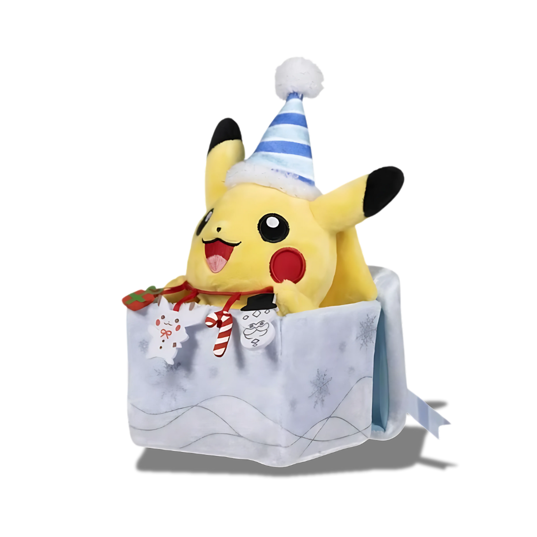 #025-Pikachu in the Box Pokémon Plushy - Christmas