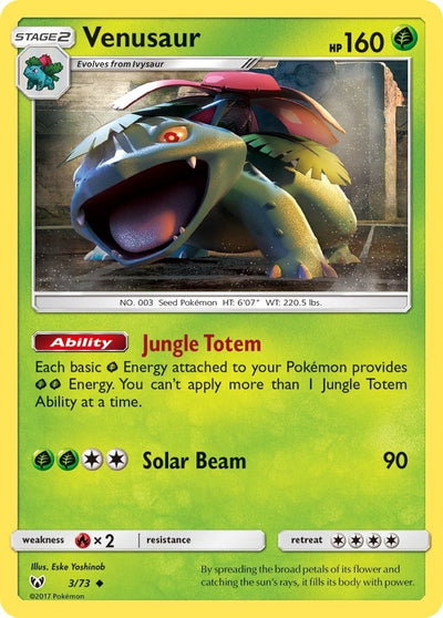 Image for Venusaur (Shining Legends) (3/73) - Pokemon