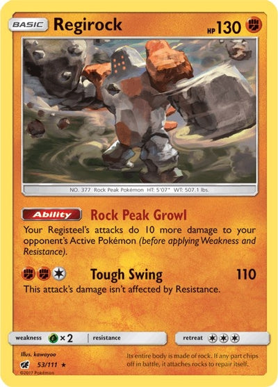 Image for Regirock (SM - Crimson Invasion) (53/111) - Pokemon