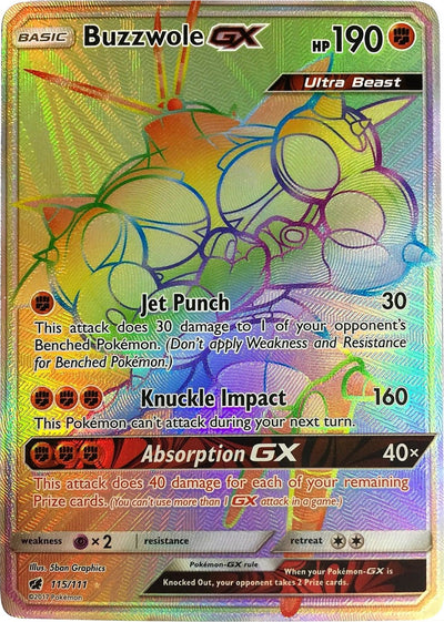 Image for Buzzwole GX (Secret) (SM - Crimson Invasion) (115/111) - Pokemon