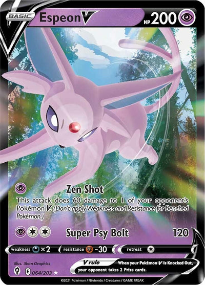 Espeon V (SWSH07: Evolving Skies) (064/203) 