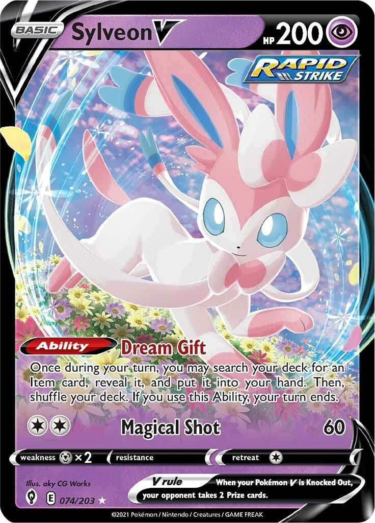 Sylveon V (SWSH07: Evolving Skies) (074/203)