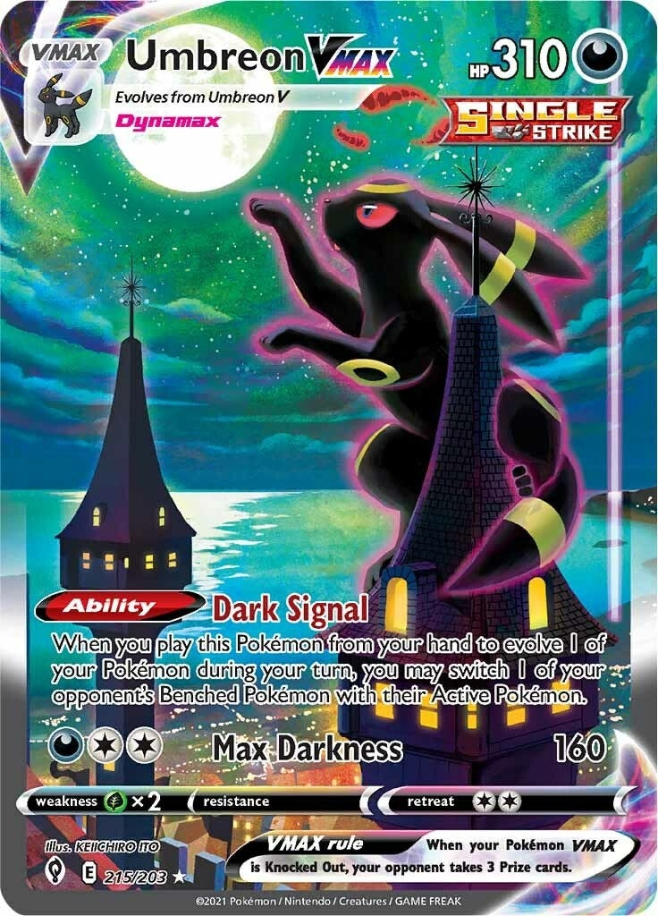 Umbreon VMAX (Alternate Art Secret) (SWSH07: Evolving Skies) (215/203) 