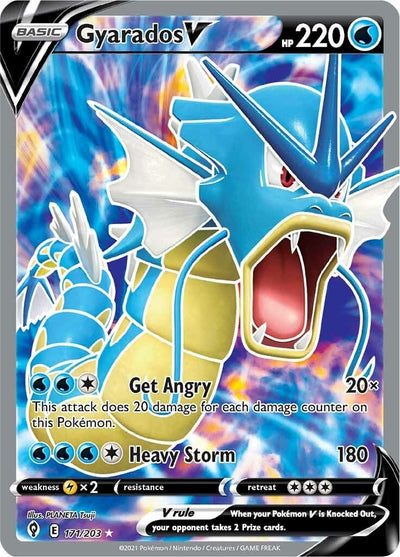 Gyarados V (Full Art) (SWSH07: Evolving Skies) (171/203) 