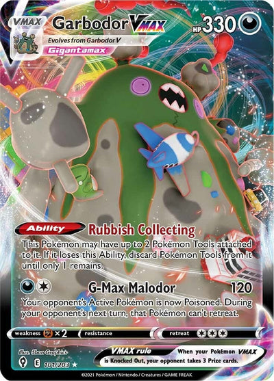 Garbodor VMAX (SWSH07: Evolving Skies) (101/203) 