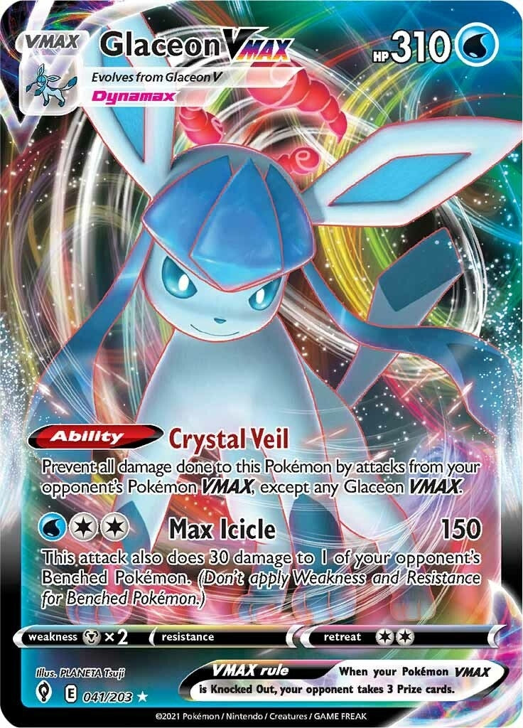 Glaceon VMAX (SWSH07: Evolving Skies) (041/203) 