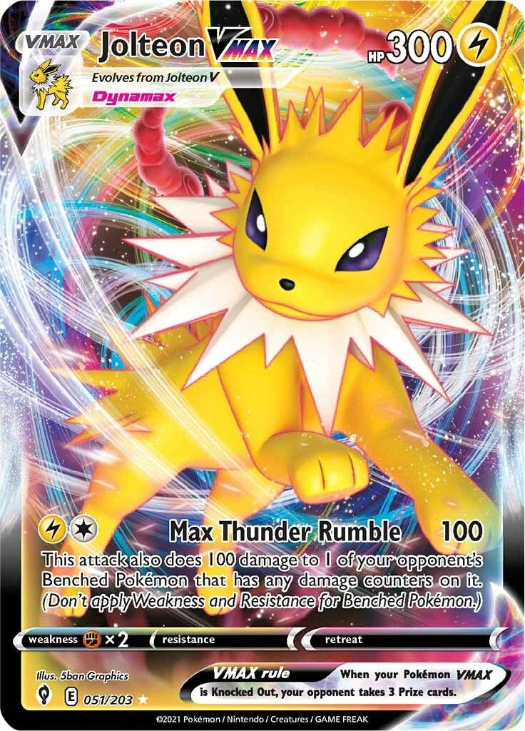 Jolteon VMAX (SWSH07: Evolving Skies) (051/203)