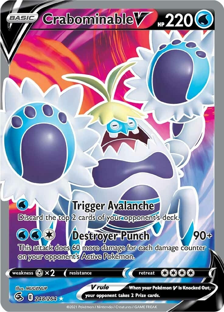 Crabominable V (Full Art) (SWSH08: Fusion Strike) (248/264)