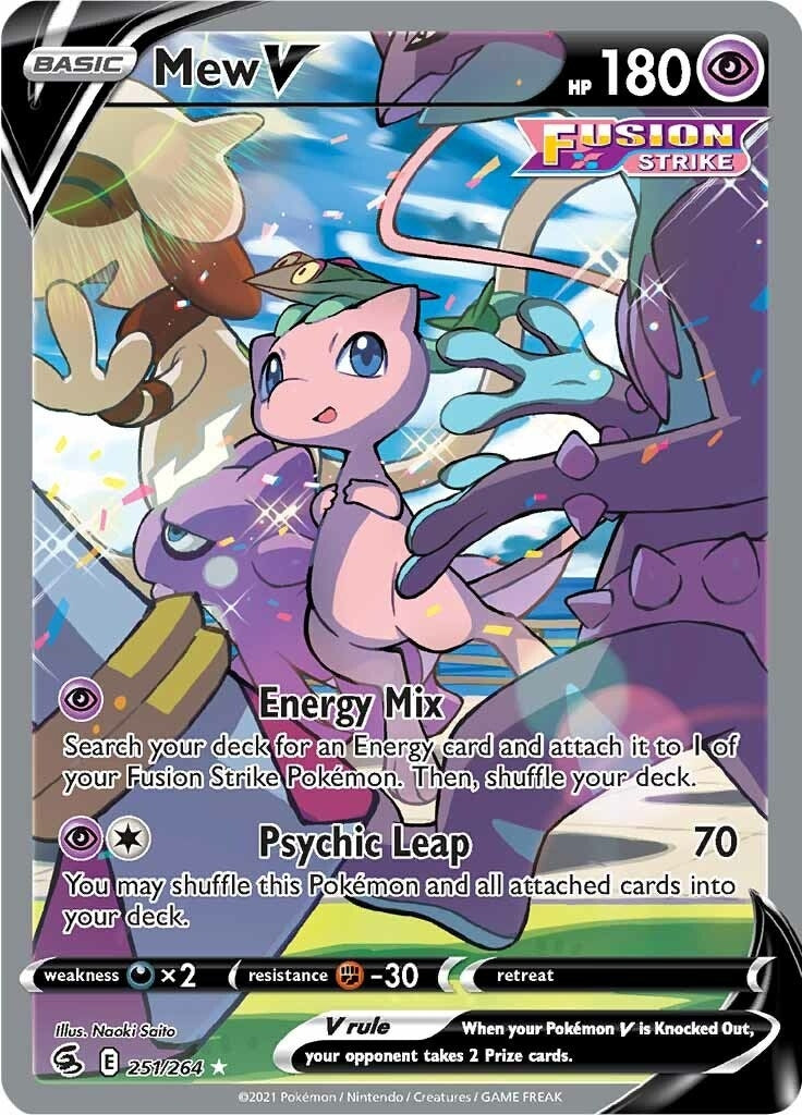 Mew V (Alternate Full Art) (SWSH08: Fusion Strike) (251/264)