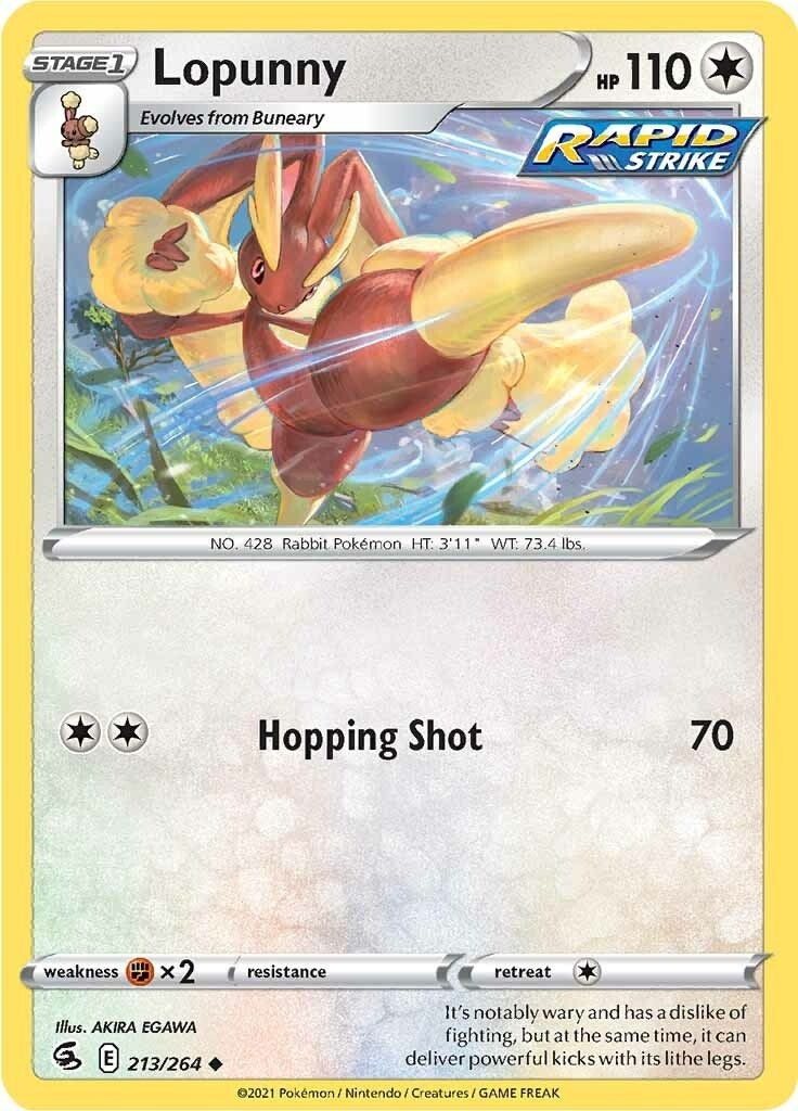 Lopunny (SWSH08: Fusion Strike) (213/264)