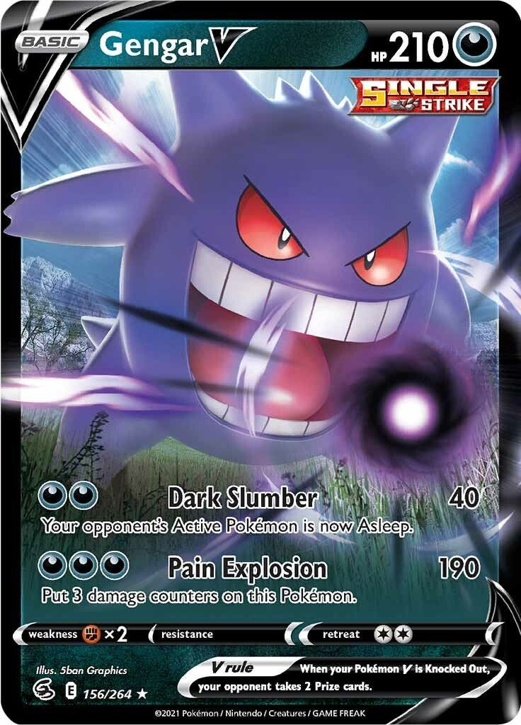 Gengar V (SWSH08: Fusion Strike) (156/264)
