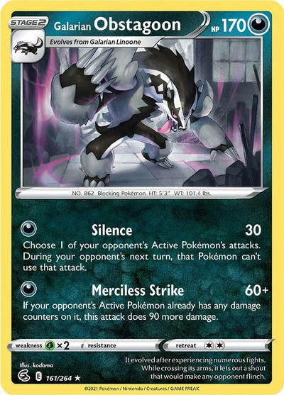 Galarian Obstagoon (SWSH08: Fusion Strike) (161/264)