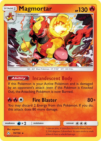 Image for Magmortar (SM - Ultra Prism) (19/156) - Pokemon