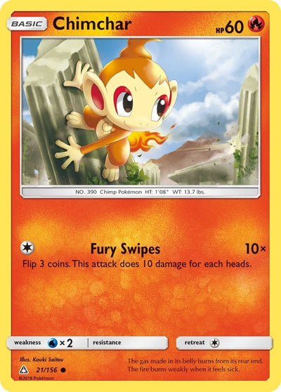 Image for Chimchar (21) (SM - Ultra Prism) (21/156) - Pokemon