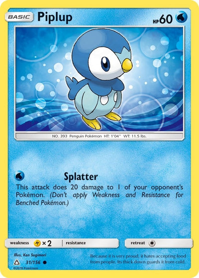 Image for Piplup (31) (SM - Ultra Prism) (31/156) - Pokemon