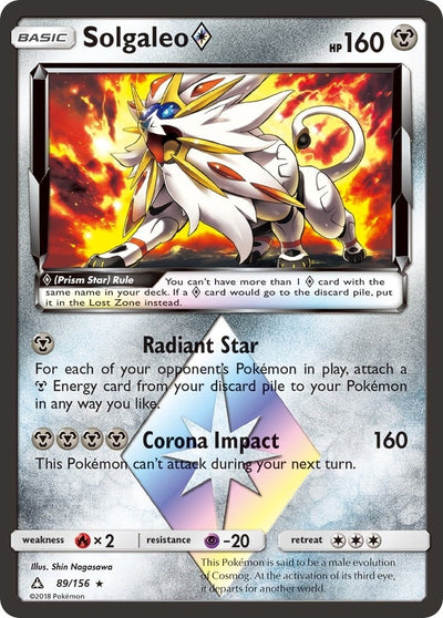 Image for Solgaleo Prism Star (SM - Ultra Prism) (89/156) - Pokemon