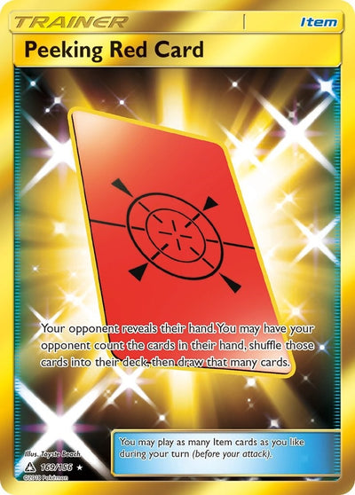 Image for Peeking Red Card (Secret Rare) (SM - Ultra Prism) (169/156) - Pokemon