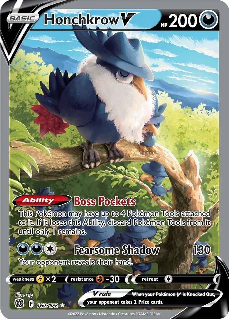 Honchkrow V (Alternate Full Art) (SWSH09: Brilliant Stars) (162/172)