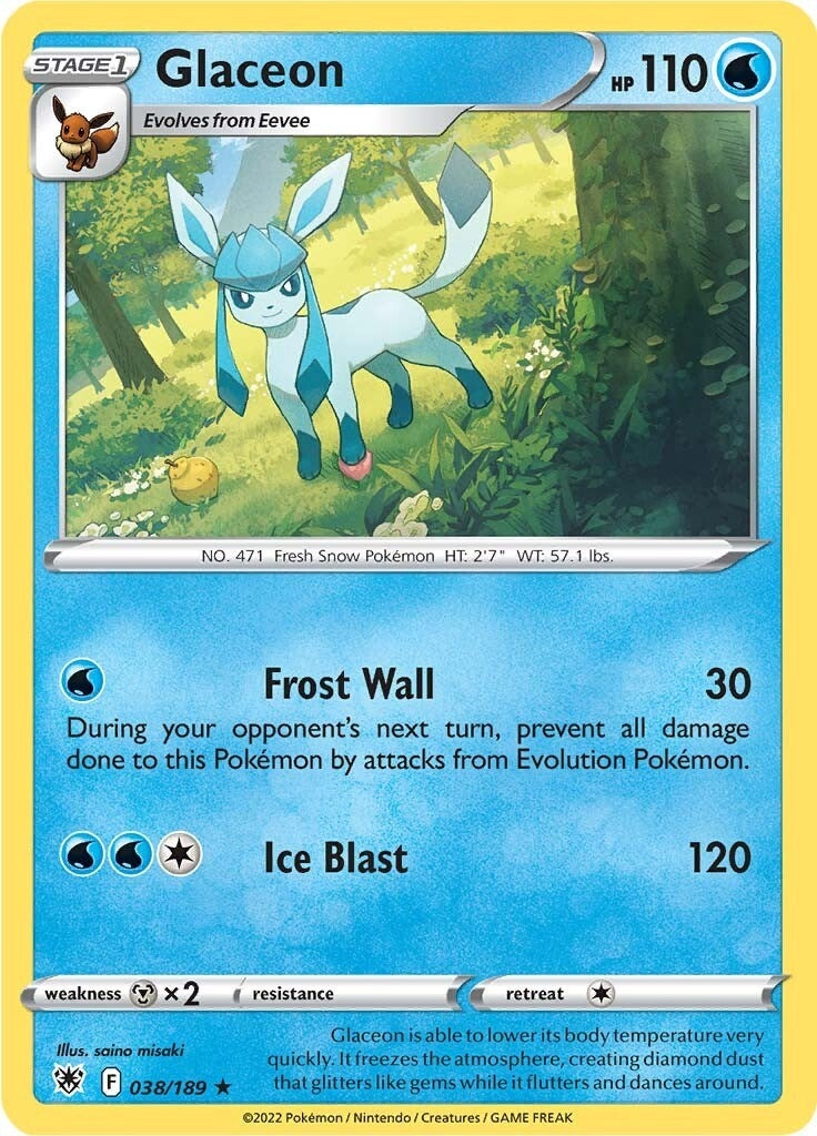 Glaceon (SWSH10: Astral Radiance) (038/189) 