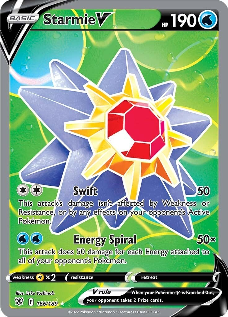 Starmie V (Full Art) (SWSH10: Astral Radiance) (166/189)