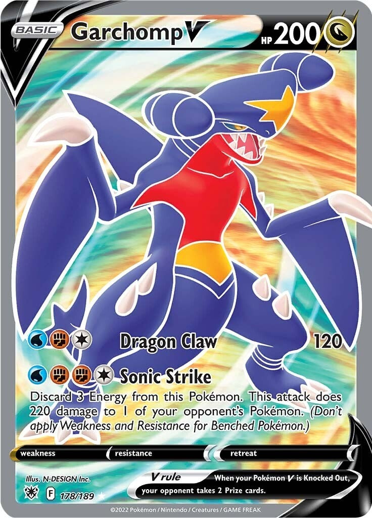 Garchomp V (Full Art) (SWSH10: Astral Radiance) (178/189) 