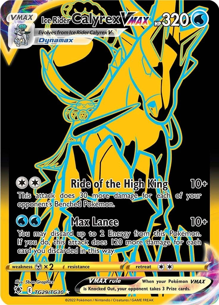 Ice Rider Calyrex VMAX (Secret) (SWSH10: Astral Radiance Trainer Gallery) (TG29/TG30)