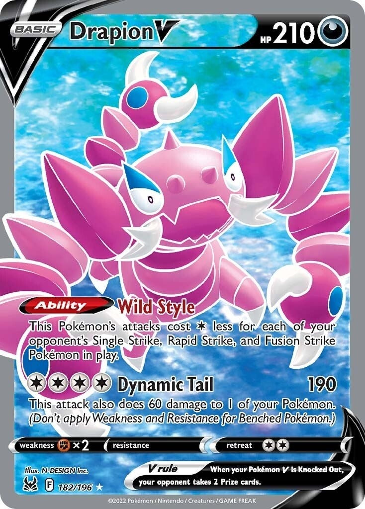 Drapion V (Full Art) (SWSH11: Lost Origin) (182/196) 