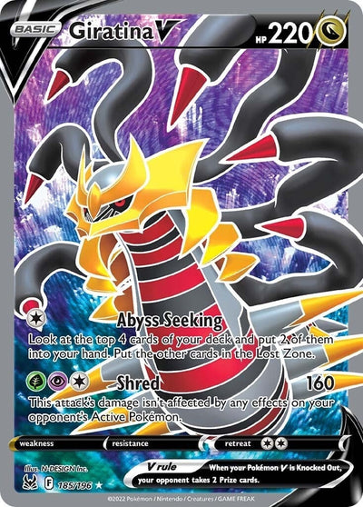 Giratina V (Full Art) (SWSH11: Lost Origin) (185/196) 