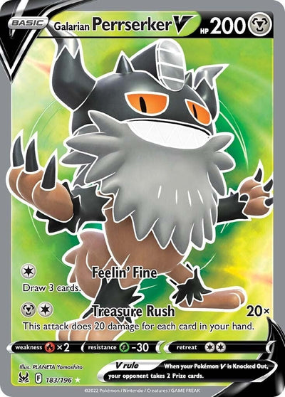 Galarian Perrserker V (Full Art) (SWSH11: Lost Origin) (183/196)
