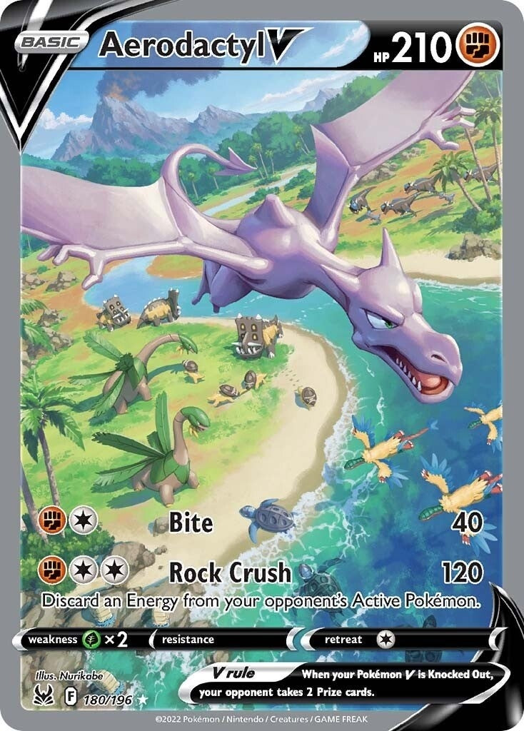 Aerodactyl V (Alternate Full Art) (SWSH11: Lost Origin) (180/196) 