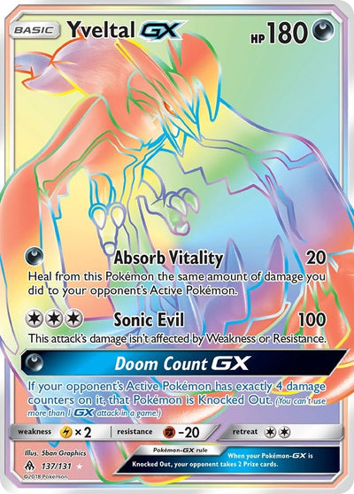 Image for Yveltal GX (Secret) (SM - Forbidden Light) (137/131) - Pokemon