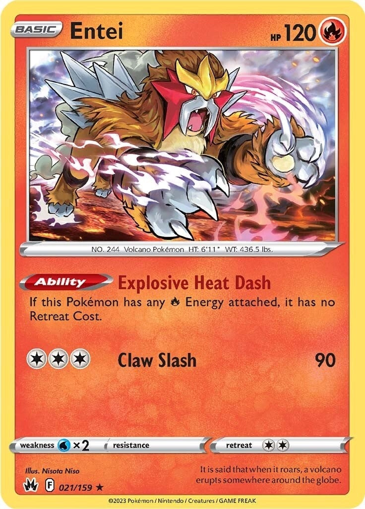 Entei (Crown Zenith) (021/159) 