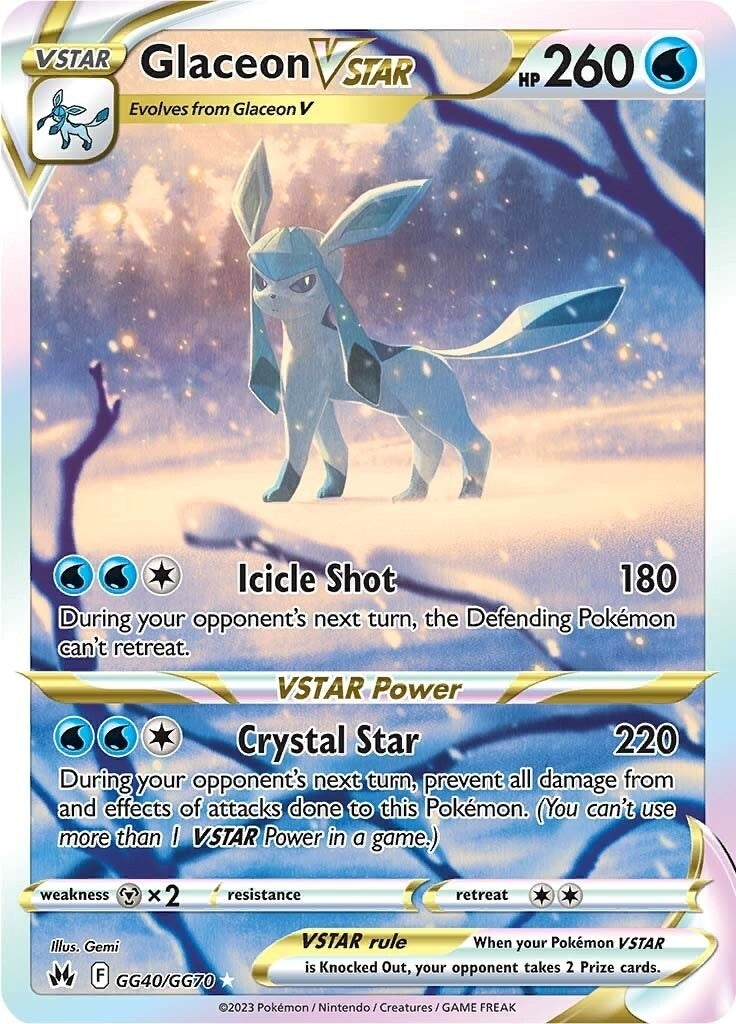 Glaceon VSTAR (Crown Zenith: Galarian Gallery) (GG40/GG70)