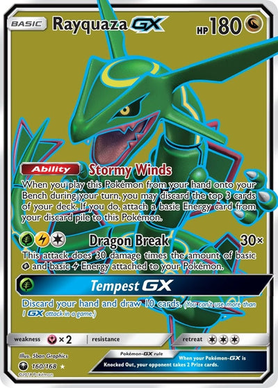 Image for Rayquaza GX (Full Art) (SM - Celestial Storm) (160/168) - Pokemon