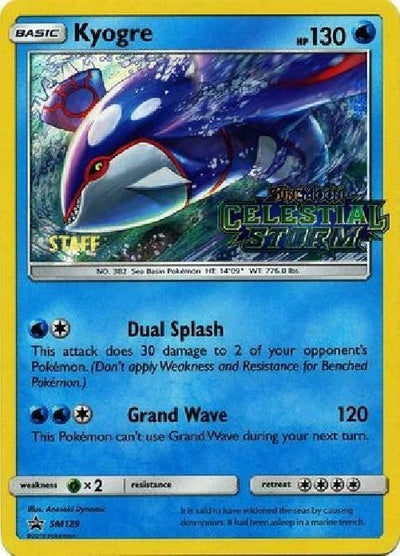 Image for Kyogre - SM129 (Prerelease) [Staff] (SM Promos) (SM129) - Pokemon