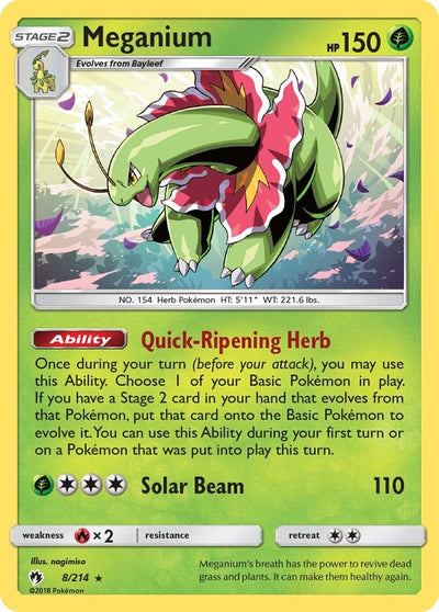 Image for Meganium (SM - Lost Thunder) (8/214) - Pokemon