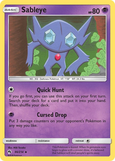 Image for Sableye (SM - Lost Thunder) (96/214) - Pokemon