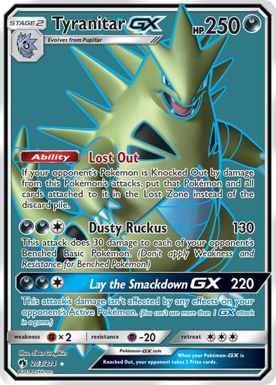 Image for Tyranitar GX (Full Art) (SM - Lost Thunder) (203/214) - Pokemon