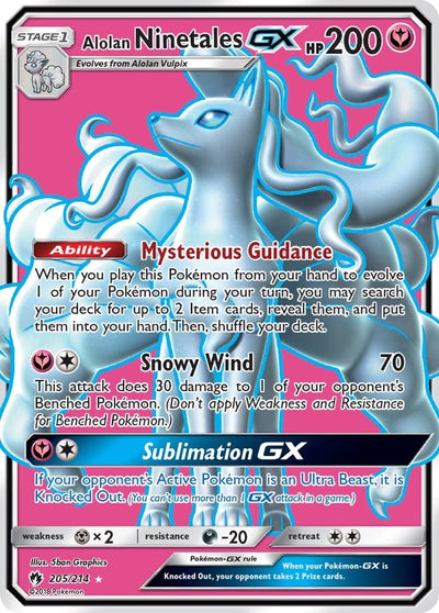 Image for Alolan Ninetales GX (Full Art) (SM - Lost Thunder) (205/214) - Pokemon