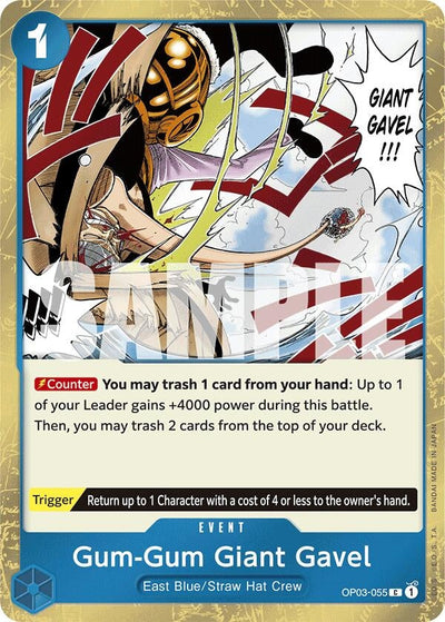 Gum-Gum Giant Gavel (Jolly Roger Foil) (Premium Booster -The Best-) (OP03-055)