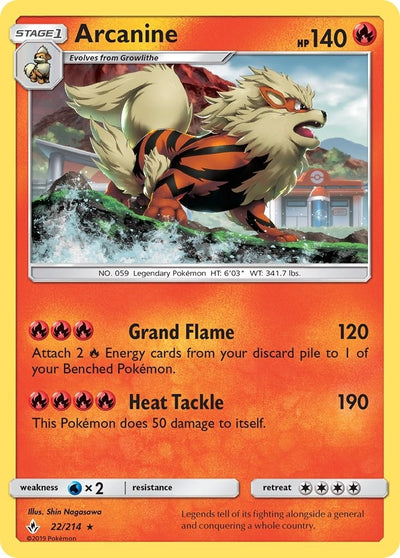 Image for Arcanine (SM - Unbroken Bonds) (22/214) - Pokemon
