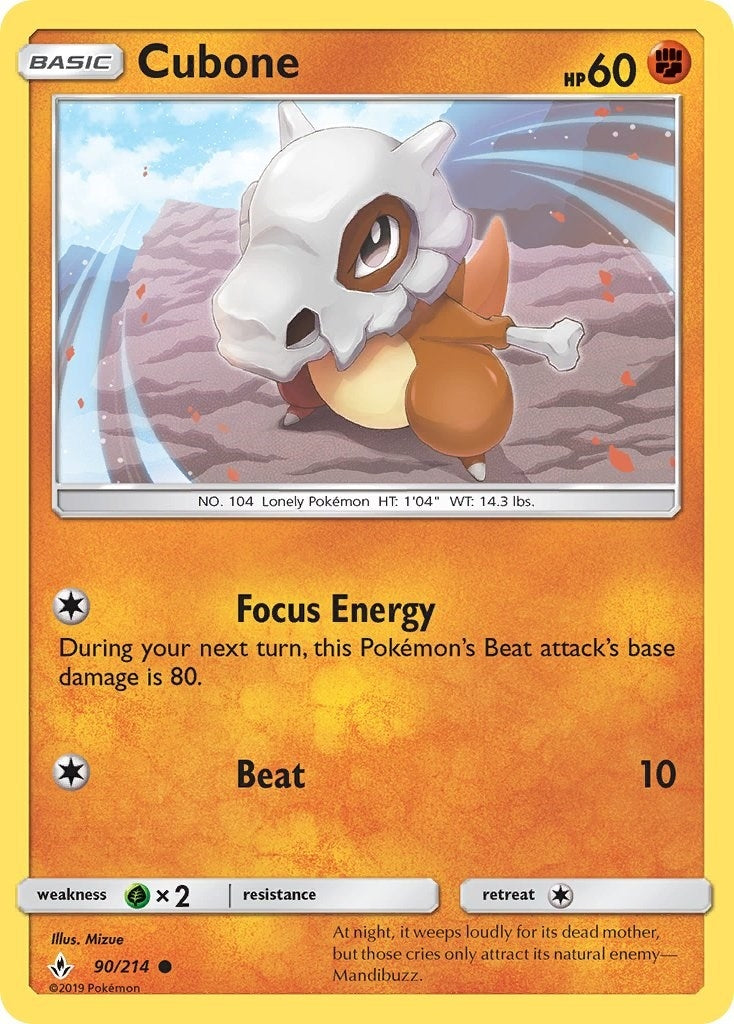 Image for Cubone (SM - Unbroken Bonds) (90/214) - Pokemon