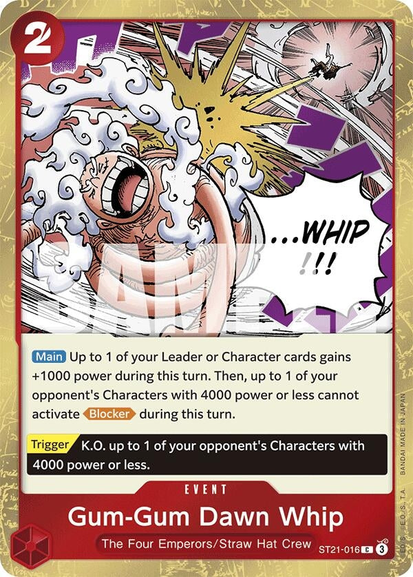 Gum-Gum Dawn Whip (Starter Deck EX: Gear 5) (ST21-016)