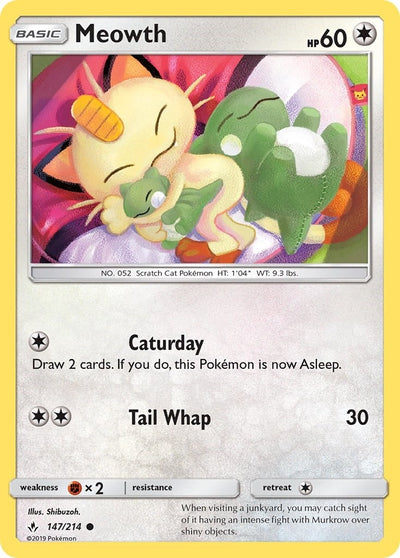 Image for Meowth (SM - Unbroken Bonds) (147/214) - Pokemon